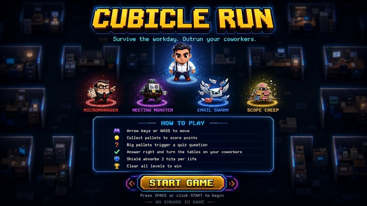 Cubicle Run title artwork