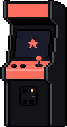 Pixel art arcade cabinet